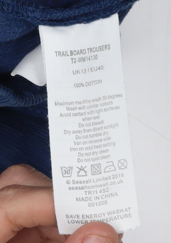 Seasalt Women's Blue Corduroy Trousers Size 12