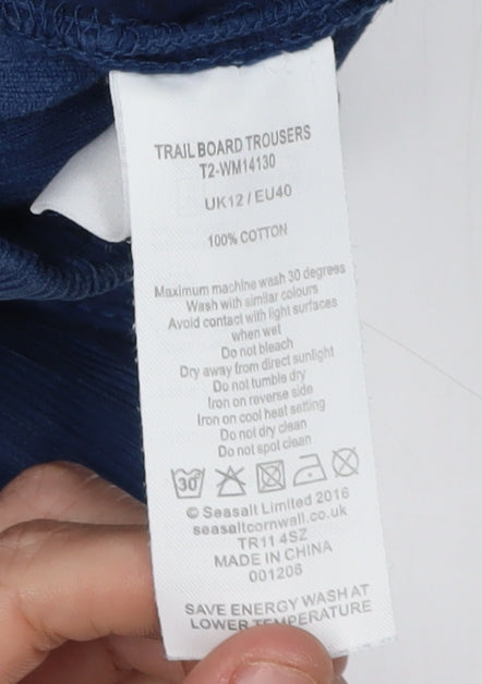 Seasalt Women's Blue Corduroy Trousers Size 12