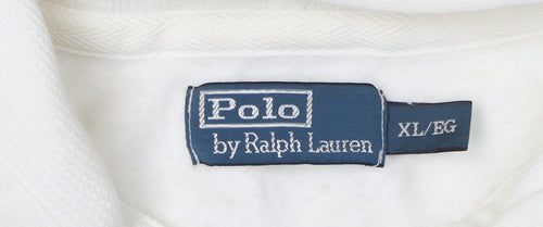 Polo Ralph Lauren Men's White Full Zip Hoodie XL
