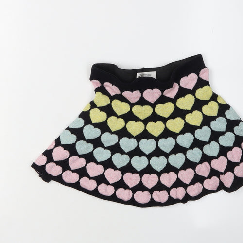 H&M Girls Multicoloured Heart Skort 6 Years A-Line Knit