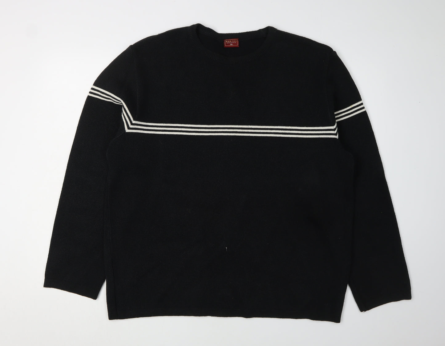 Burton Men's Black XL Pullover Jumper - Striped