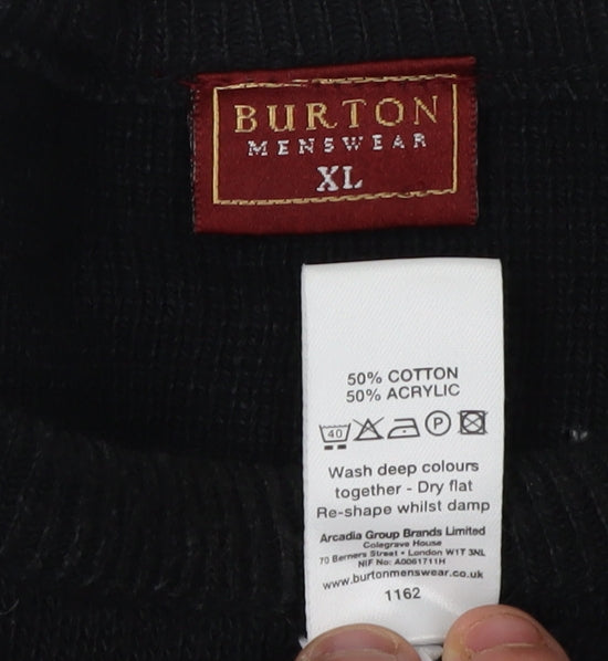 Burton Men's Black XL Pullover Jumper - Striped