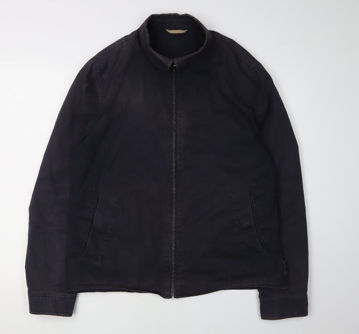 John Lewis Men's Black Cotton Casual Jacket, Size L