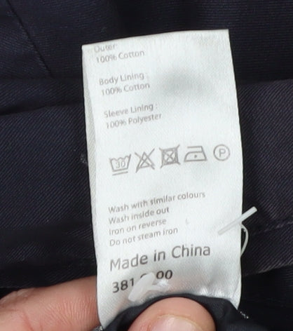 John Lewis Men's Black Cotton Casual Jacket, Size L