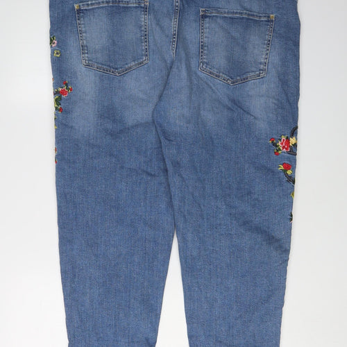Marks and Spencer Women's Blue Relaxed Slim Jeans