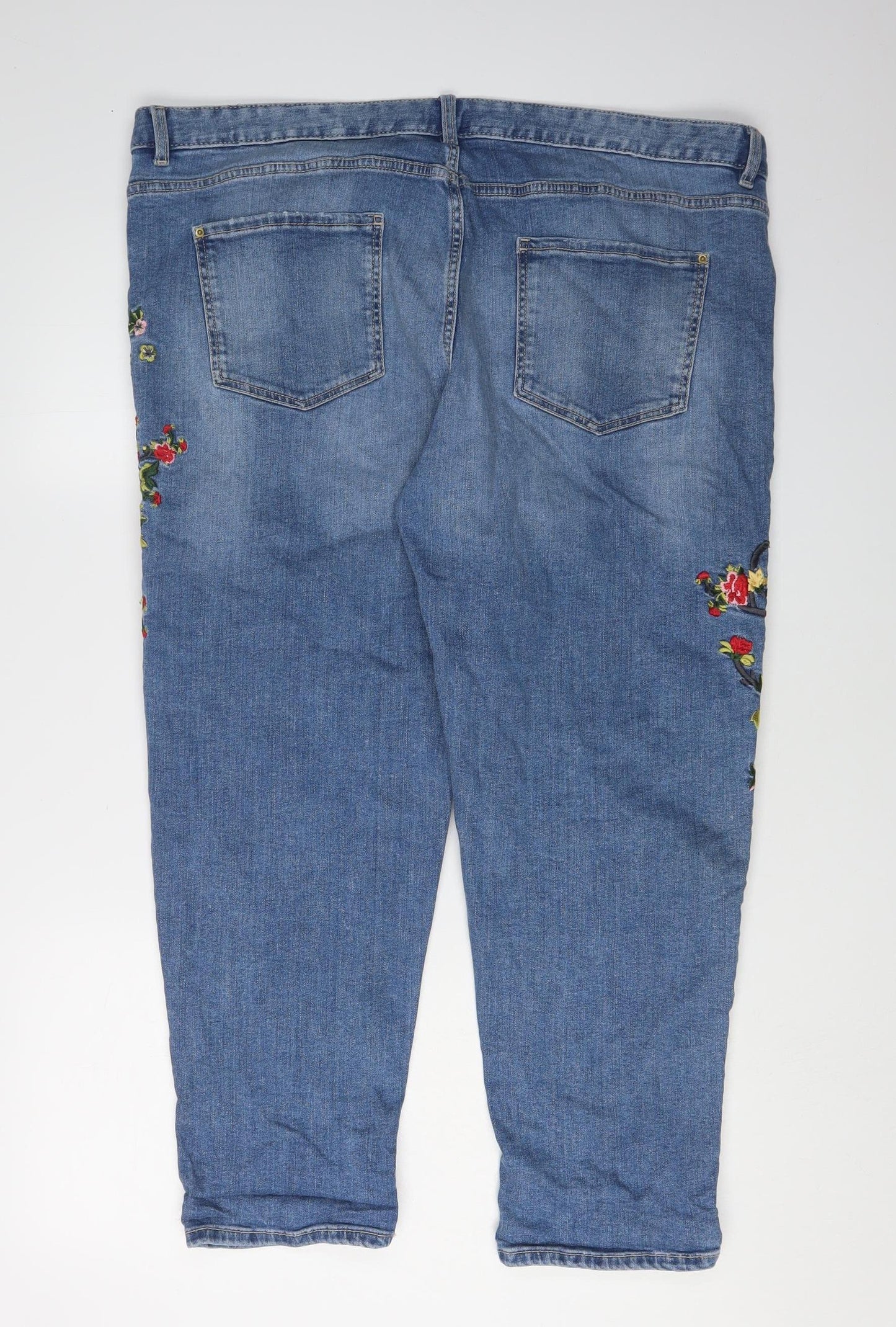 Marks and Spencer Women's Blue Relaxed Slim Jeans