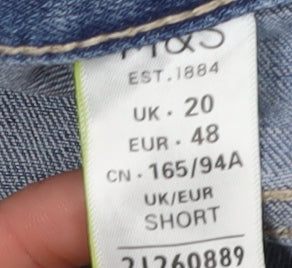 Marks and Spencer Women's Blue Relaxed Slim Jeans