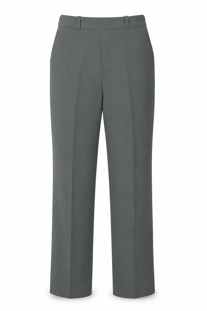 Front view of Mango Women's Green XS Trousers with Pockets
