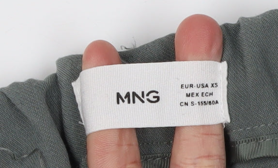 MNG Women's Green XS Trousers with Pockets