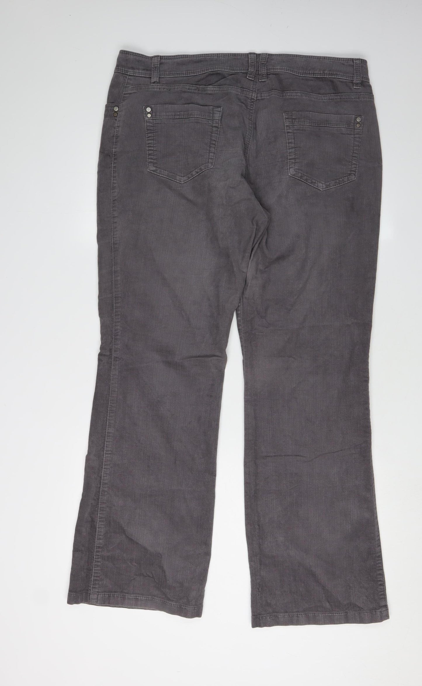 Marks and Spencer Grey Women's Trousers Size 18