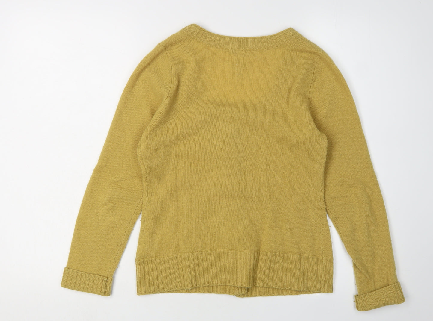 White Stuff Women's Yellow Cardigan Size 12, Lambswool Blend