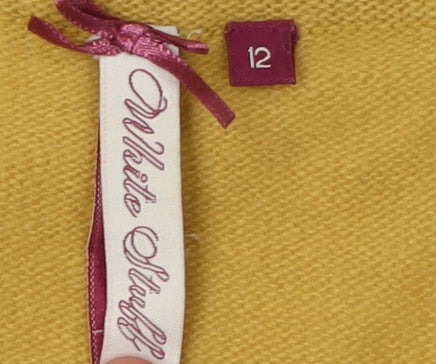 White Stuff Women's Yellow Cardigan Size 12, Lambswool Blend