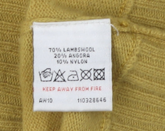 White Stuff Women's Yellow Cardigan Size 12, Lambswool Blend