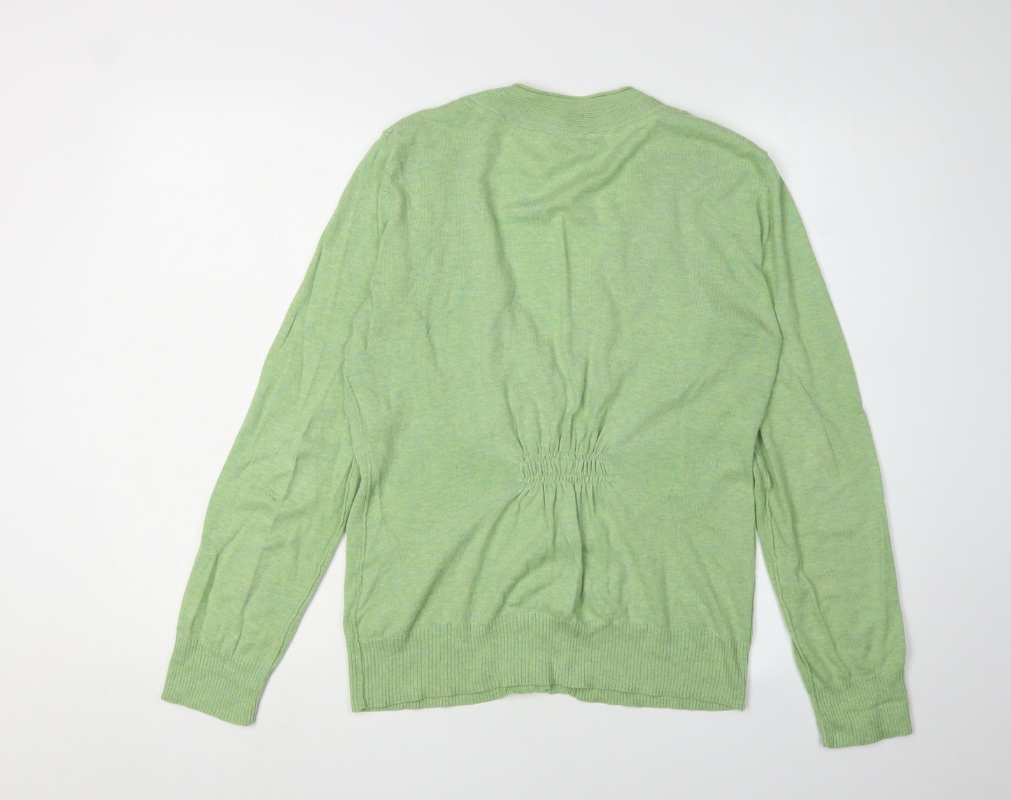 Fat Face Women's Green Cardigan, Size 14, Casual Cotton Knit