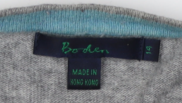 Boden Women's Grey Cardigan Size 14 Cotton Blend