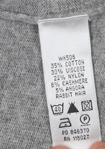 Boden Women's Grey Cardigan Size 14 Cotton Blend