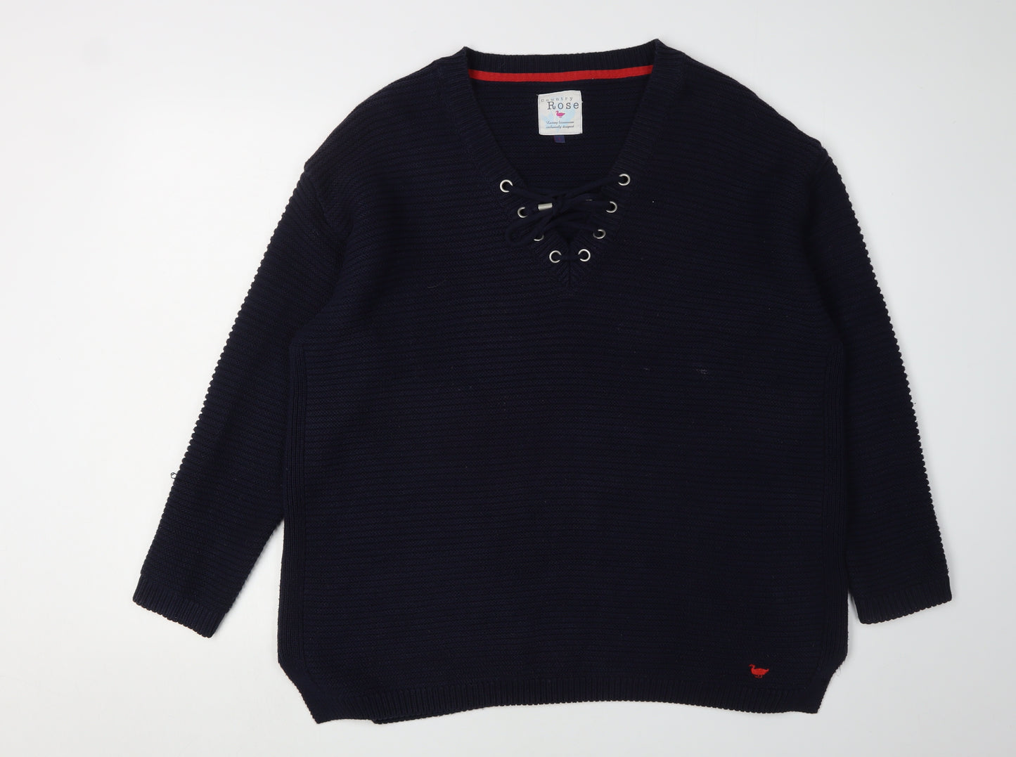 Country Rose Women's Black Knit Pullover Jumper L