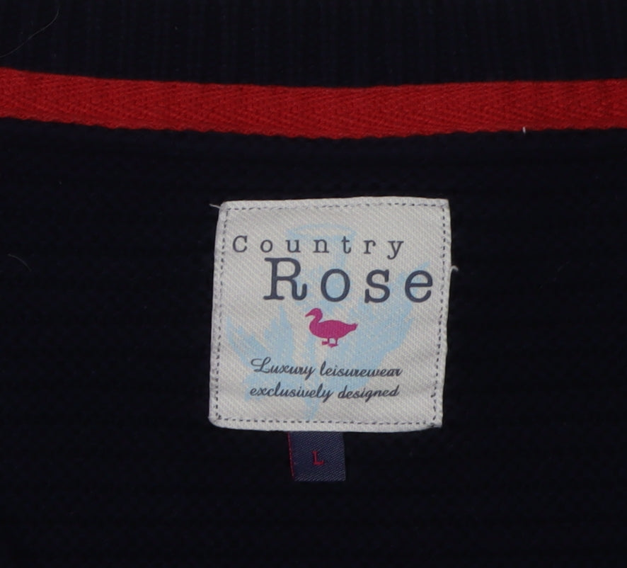 Country Rose Women's Black Knit Pullover Jumper L