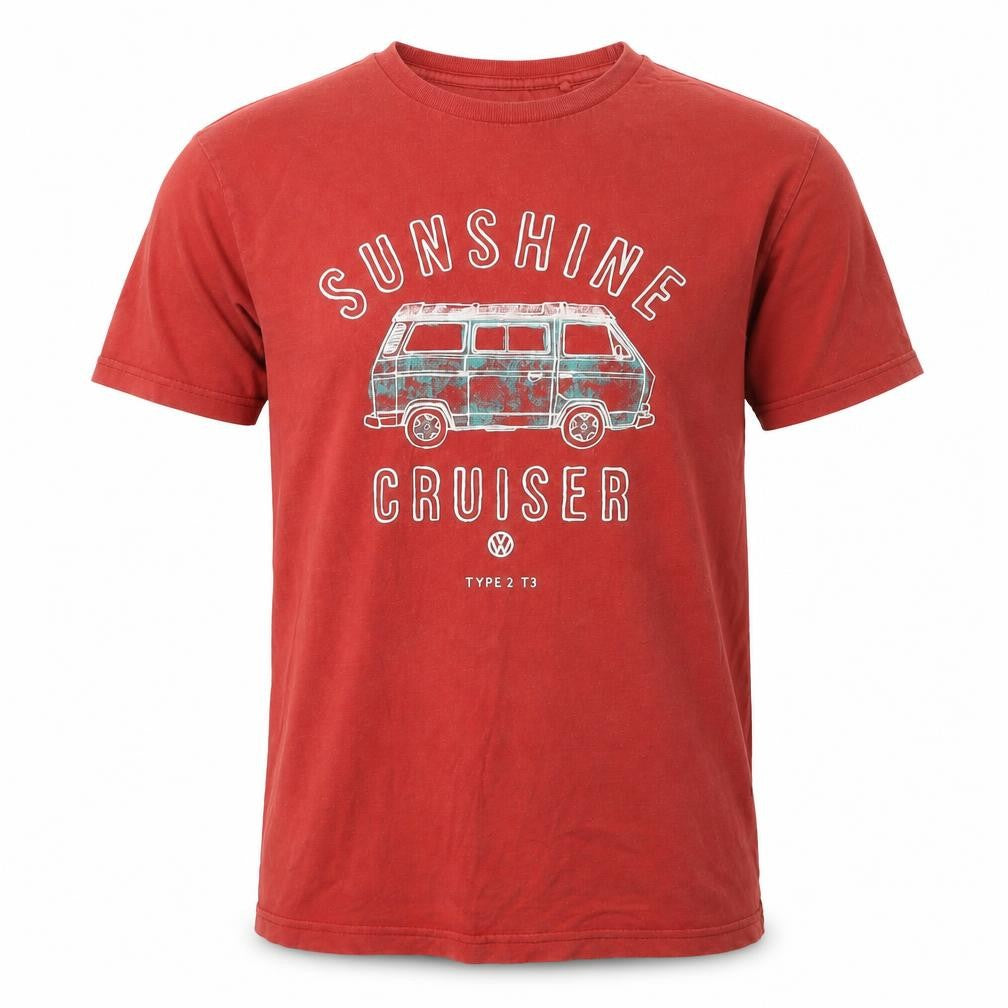 FatFace Men's Red Graphic T-Shirt, S - Sunshine Cruiser