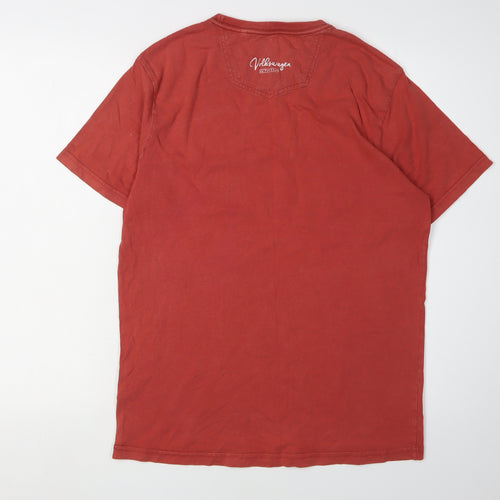 FatFace Men's Red Graphic T-Shirt, S - Sunshine Cruiser
