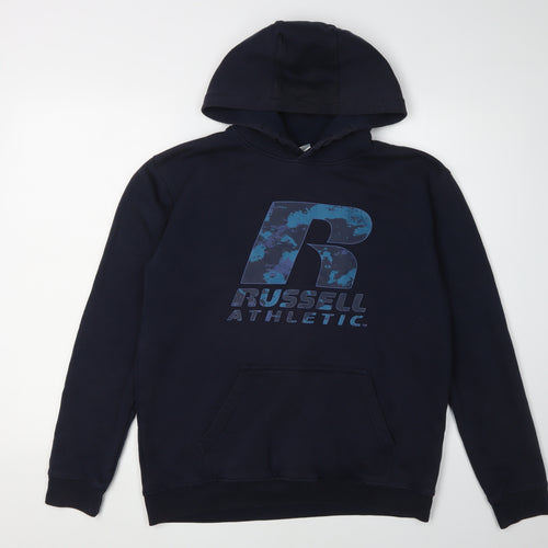 Russell Athletic Boys Blue Pullover Hoodie 14-15 Years