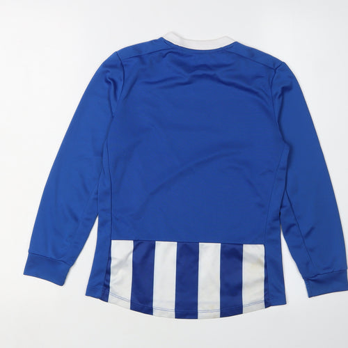 Umbro Boys Blue/White Striped Football Jersey, Size 8-9