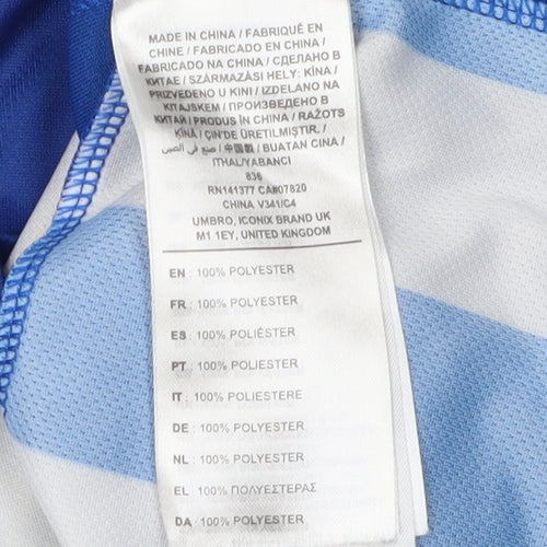 Umbro Boys Blue/White Striped Football Jersey, Size 8-9