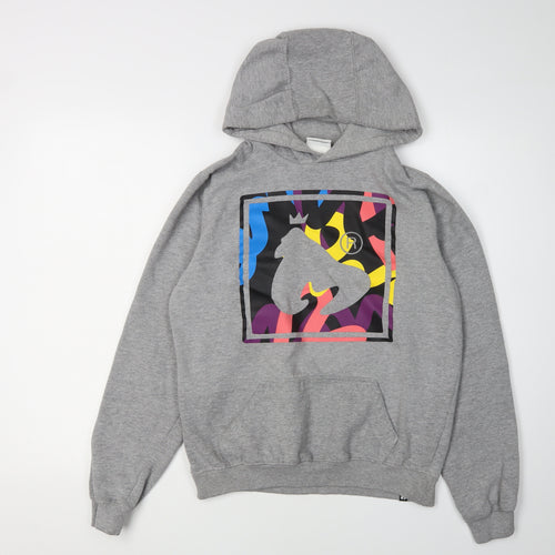 Money Girls Grey Pullover Hoodie 13 Years Graphic Print