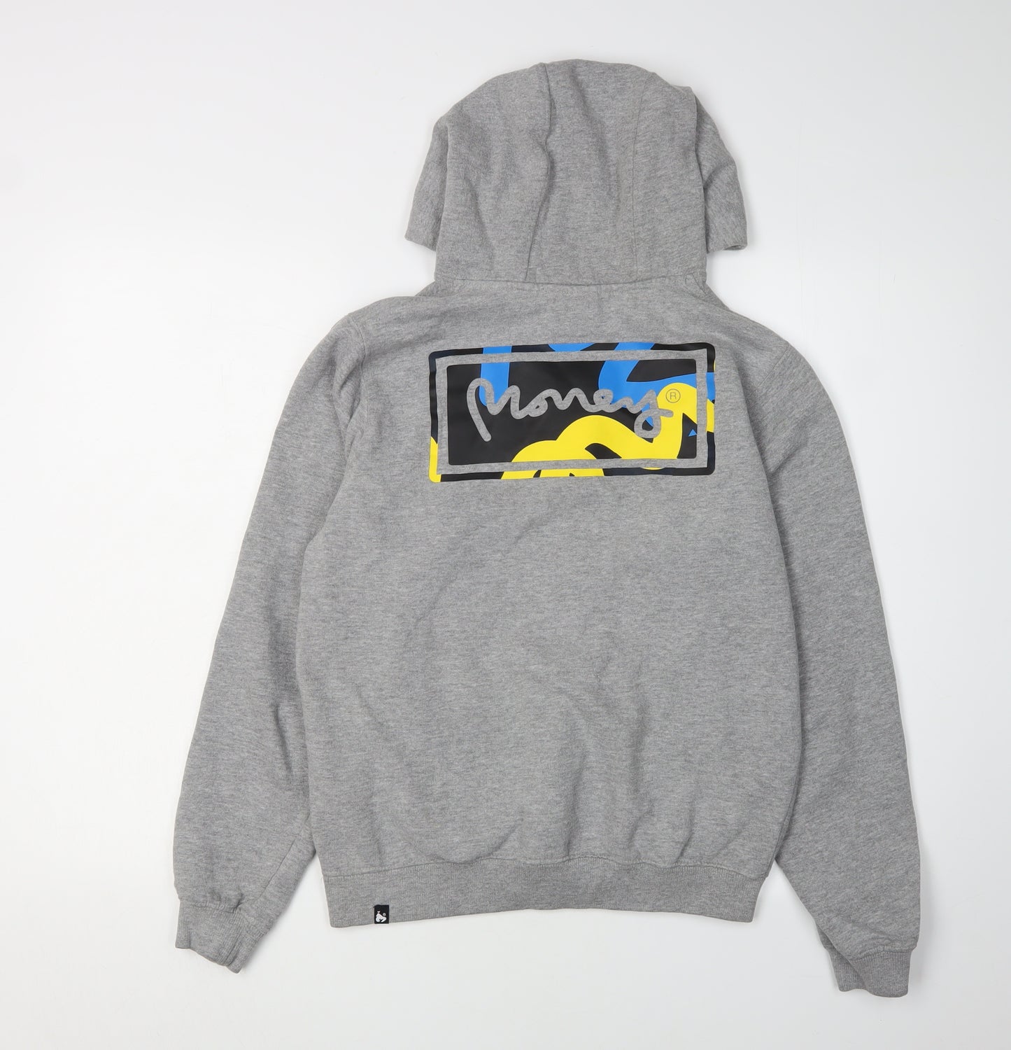 Money Girls Grey Pullover Hoodie 13 Years Graphic Print