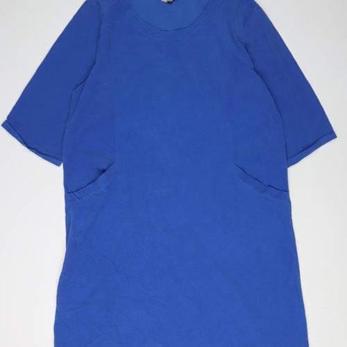 Vera Tucci Women's Blue Dress, Size 2, Round Neck