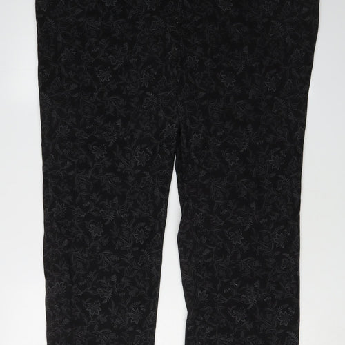 David Emanuel Women's Black Floral Plus Size Jeans