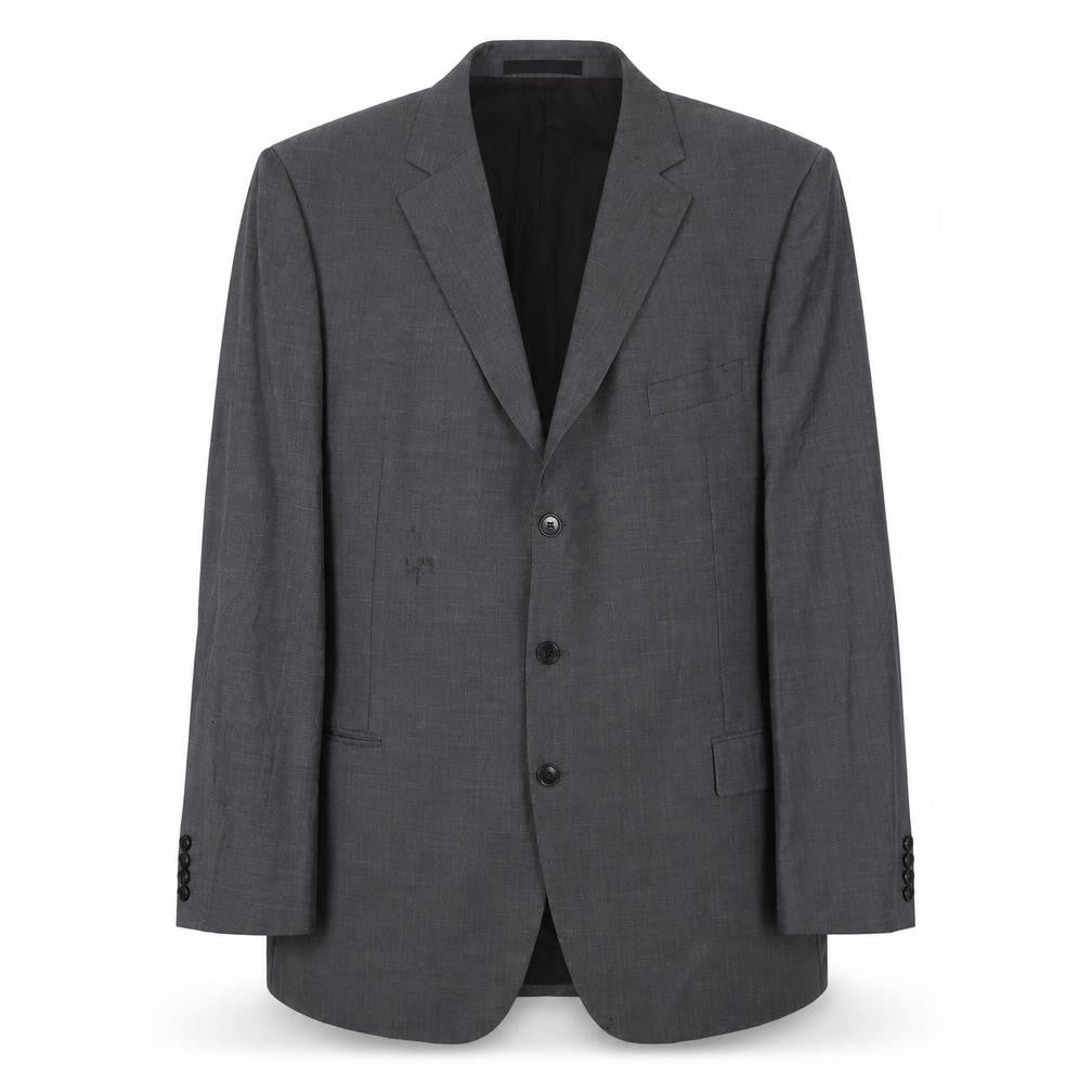 Front view of Marks & Spencer Men's Grey Blazer, 48 Long, Wool, Formal Attire