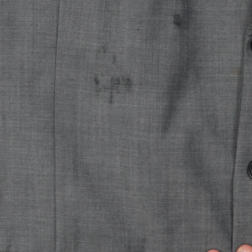 Marks and Spencer Men's Grey Blazer, 48 Long, Wool, Formal Attire