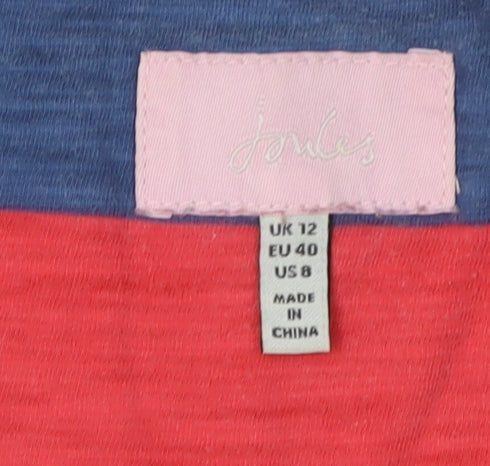 Joules Women's Multicoloured Striped T-Shirt, Size 12