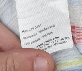 Joules Women's Multicoloured Striped T-Shirt, Size 12