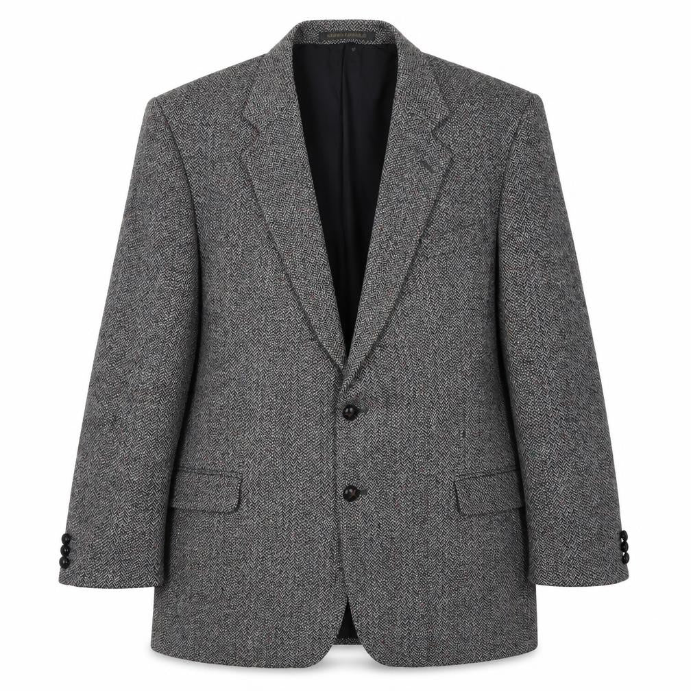 Front view of Marks & Spencer Men's Wool Blazer 46L Black White