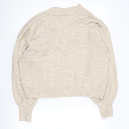 ASOS DESIGN Women's Beige Cardigan V-Neck Size 8