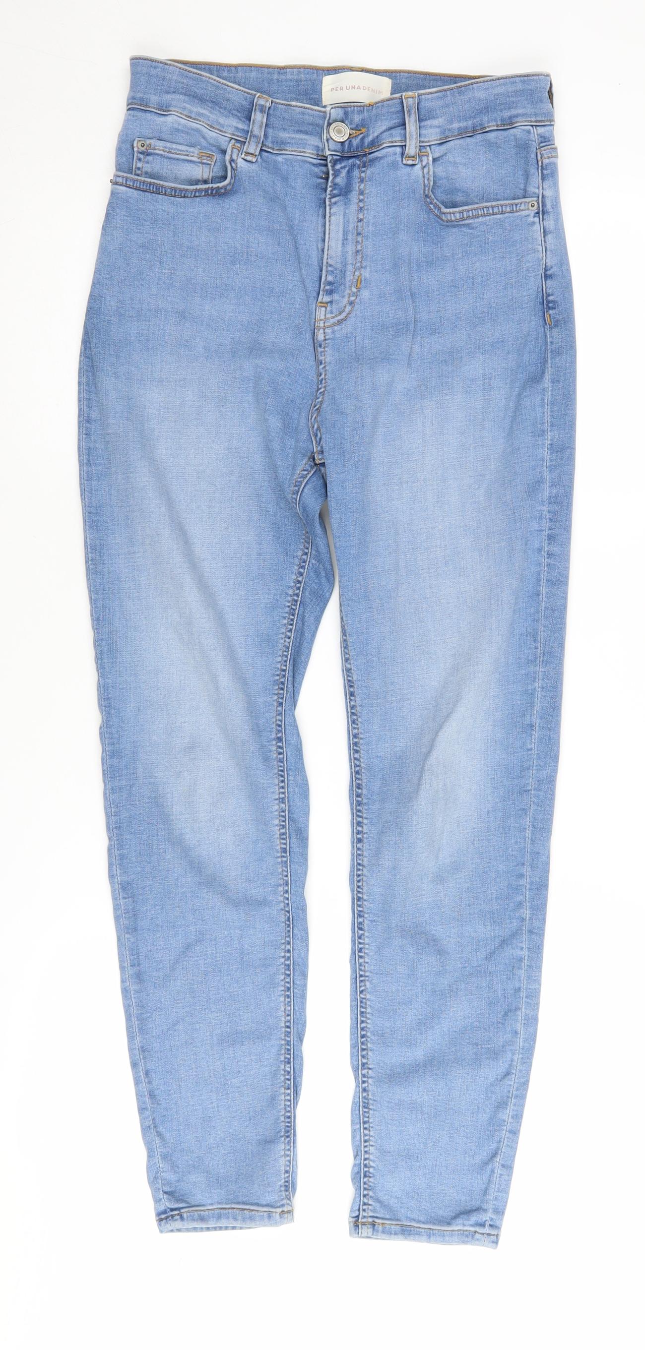 Marks & Spencer Women's Blue Skinny Jeans Size 12