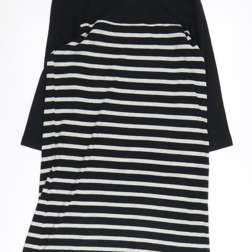 BHS Women's Black Striped Shift Dress Size 12