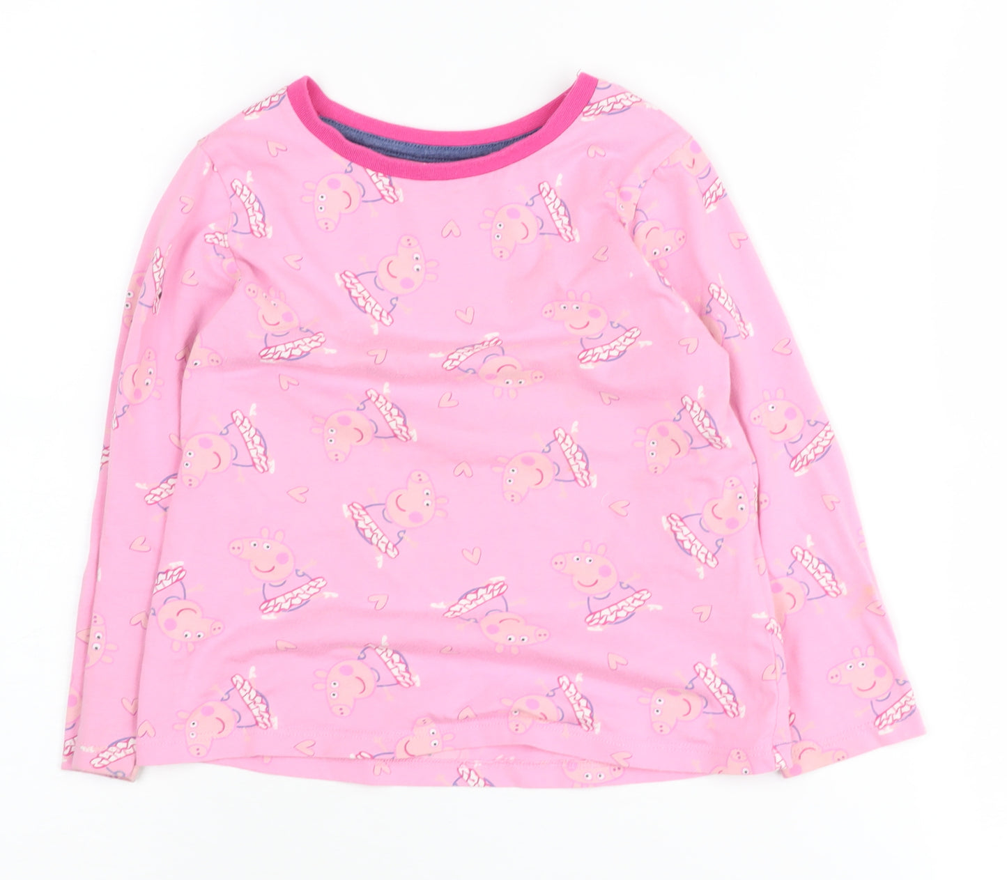 Peppa Pig Girls Pink Graphic Long Sleeve T-Shirt 2-3 Years