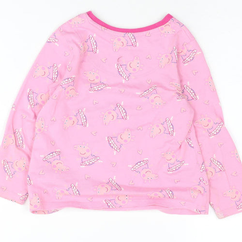 Peppa Pig Girls Pink Graphic Long Sleeve T-Shirt 2-3 Years