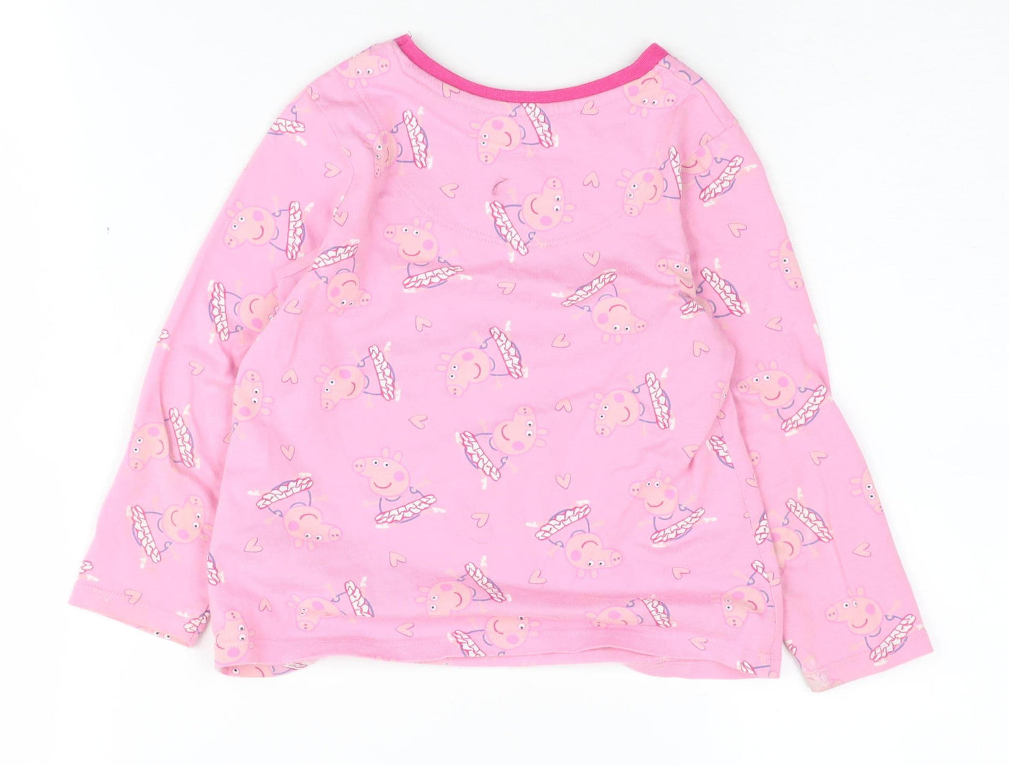 Peppa Pig Girls Pink Graphic Long Sleeve T-Shirt 2-3 Years