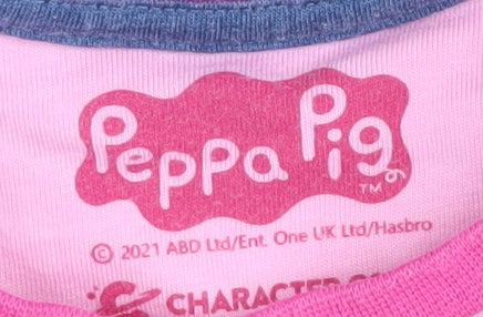 Peppa Pig Girls Pink Graphic Long Sleeve T-Shirt 2-3 Years