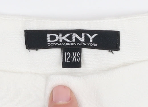 DKNY Women's White XS Classic Polyester Shorts