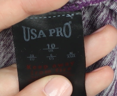 USA Pro Women's Purple Gym Top Size 10