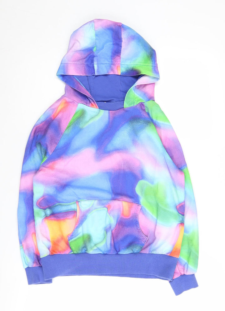 Next Girls Multicoloured Cotton Pullover Hoodie, 12 Years