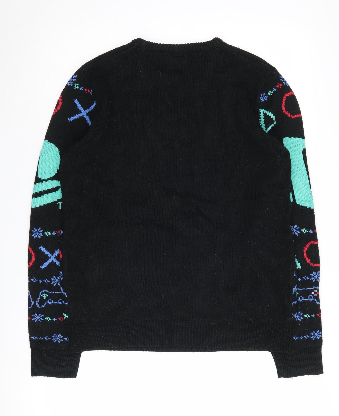 PlayStation Men's M Black Pullover Gaming Jumper