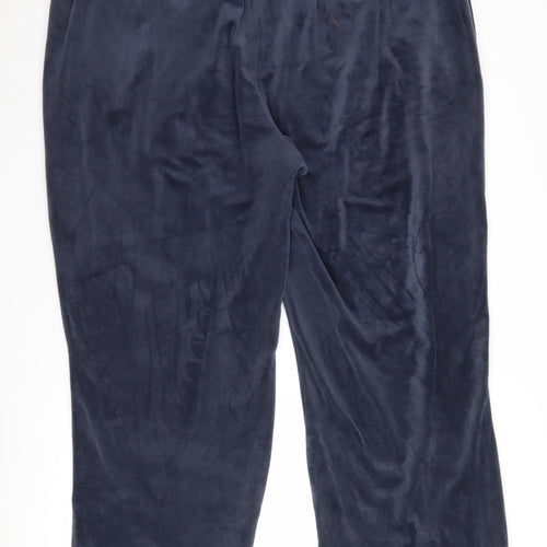 Cotton Traders Women's Blue Velour Joggers Size 24