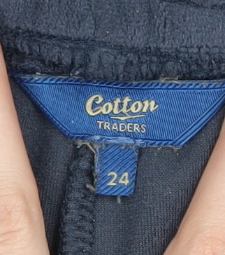 Cotton Traders Women's Blue Velour Joggers Size 24