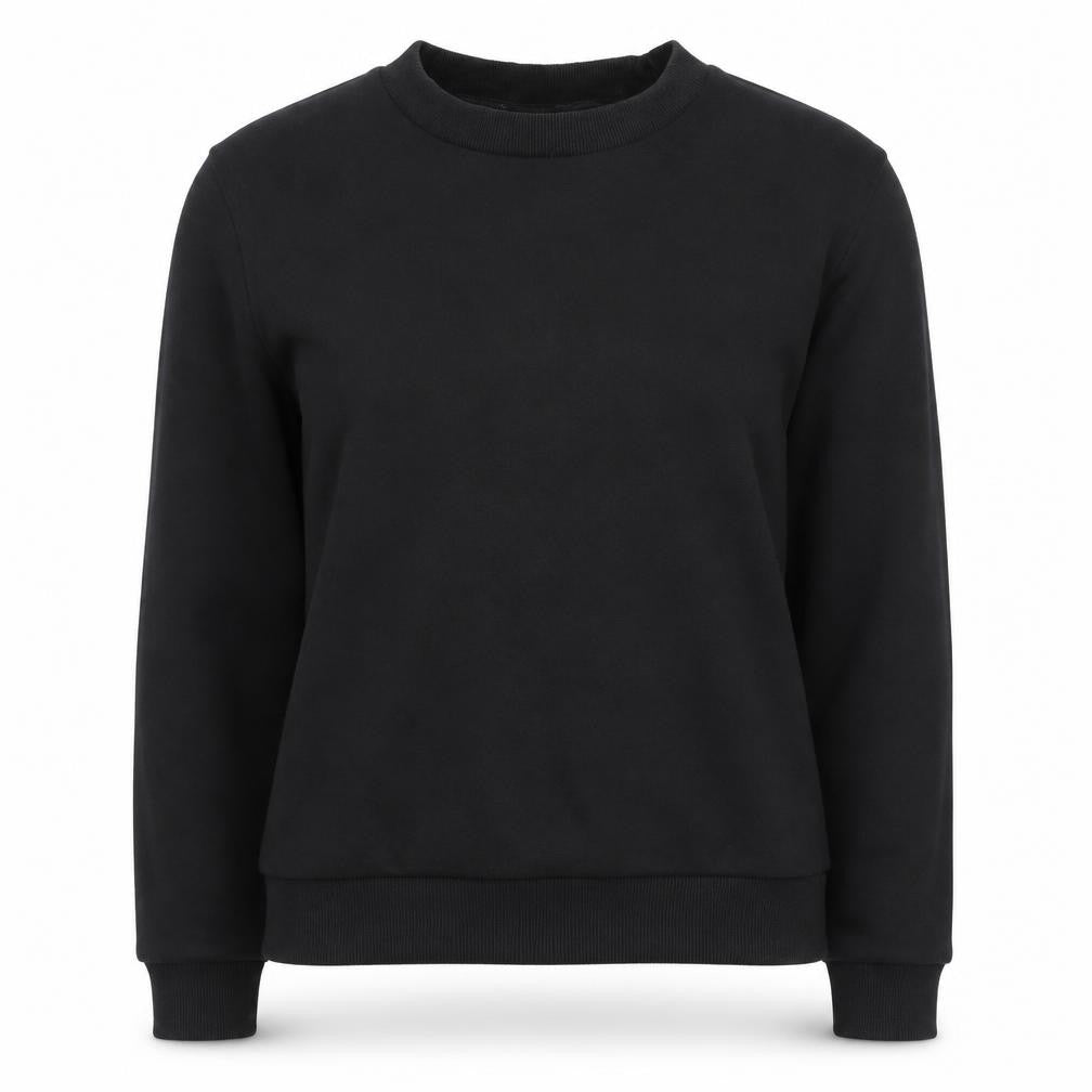 Front view of ASOS DESIGN Women's Black Pullover Sweatshirt, size 8